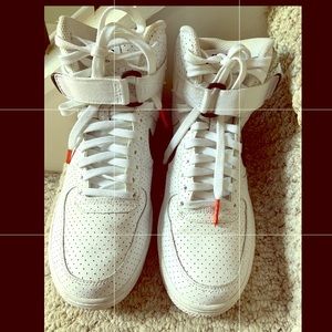 Nike Air Force 1 Hi GS 'White Black' Y6.5 W8